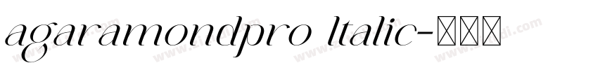 agaramondpro ltalic字体转换